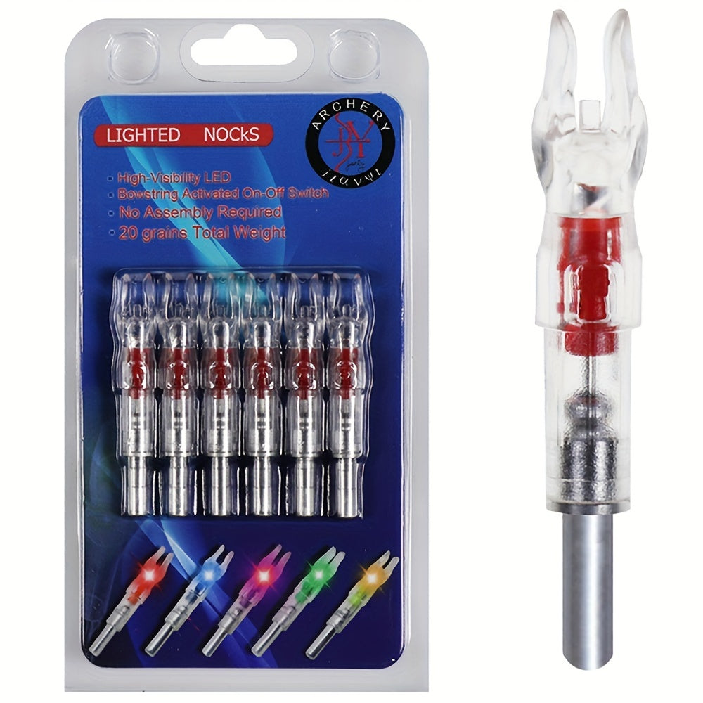 6pcs Lighted Nocks Archery Led Nocks Diameter 6.244 Shooting Practice