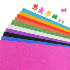 Glitter Paper Cardstock 250gsm 10 Sheets A4 Colored Glitter & Foil Card