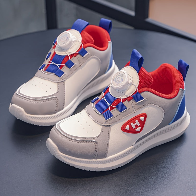 Kid's Rotating Buckle Sneakers Non Slip Soft Sole Shoes