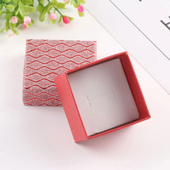 Glittering Water Ripple Paper Jewelry Box For Candy Ring Christmas Engagement
