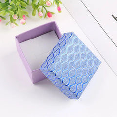 Glittering Water Ripple Paper Jewelry Box For Candy Ring Christmas Engagement