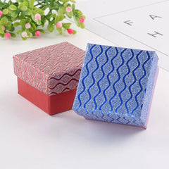 Glittering Water Ripple Paper Jewelry Box For Candy Ring Christmas Engagement