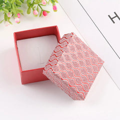 Glittering Water Ripple Paper Jewelry Box For Candy Ring Christmas Engagement