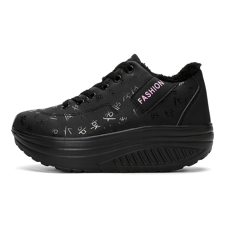 Winter Ankle Boots Lace Up Air Cushion Non slip Sports Sneakers Women's Footwear