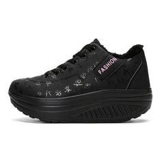 Winter Ankle Boots Lace Up Air Cushion Non slip Sports Sneakers Women's Footwear
