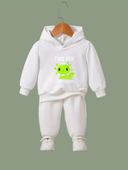 Green Animal Pattern Long Sleeve Hooded Sweatshirt Girls Comfy Hoodies Pullover