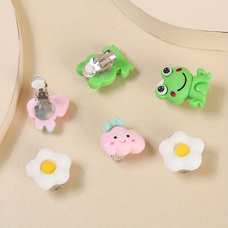 3 Pairs Clip-On Earrings Set for Kids, Teens, Women