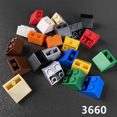 20pcs 2x2 Slope Anti Bevel Bricks MOC Parts Mixed ABS Material for Children