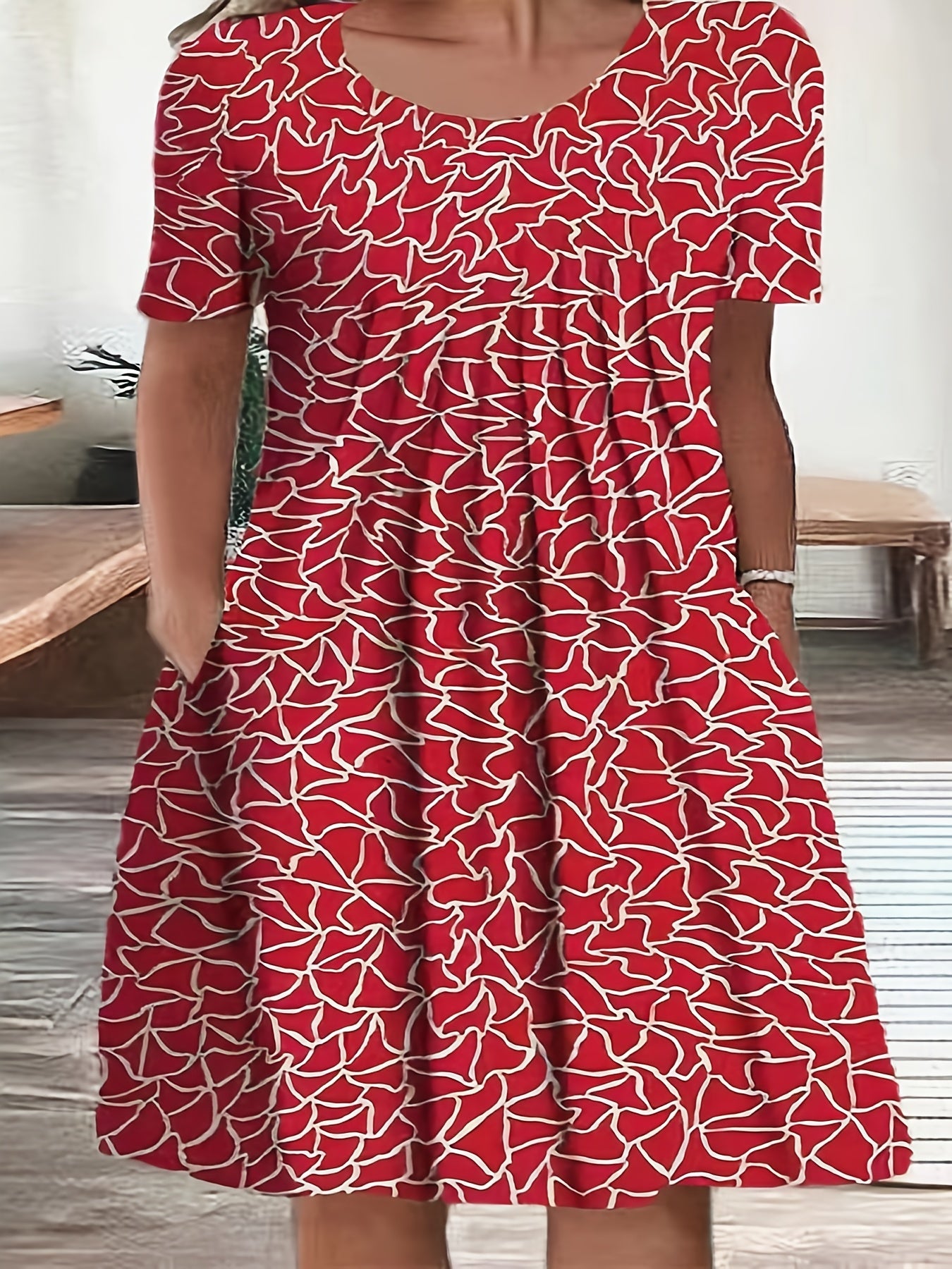 Floral Print Dress with Pockets