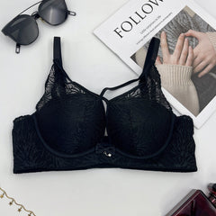 Lace Push Up Bra Breathable Cut Out Lingerie