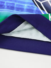 Football 3D Print Boys Hooded Sweatshirt for Spring Fall