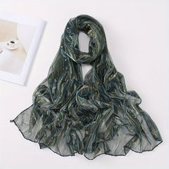 Glitter Hijab Scarf Solid Sparkle Turban Bandana