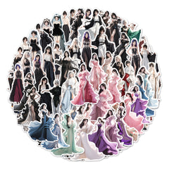100pcs Girls Formal Dress PVC Waterproof Stickers Pack For Kids