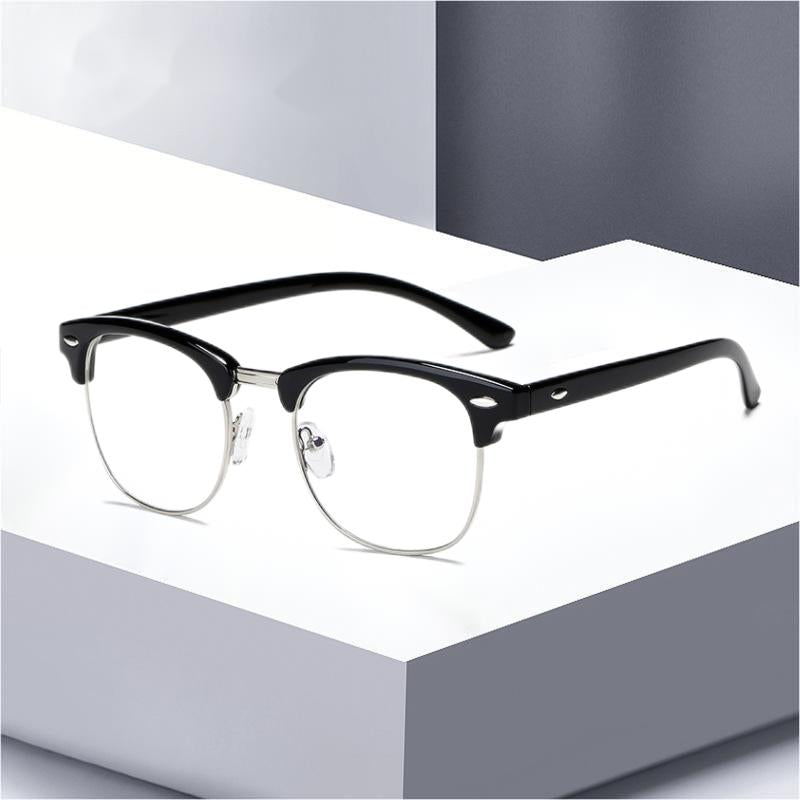 Light Blocking Glasses Semi Rimless Eyewear for Women Unisex