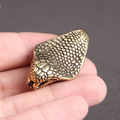 Brass Retro Zodiac Animal Snake Keychain Keyring Car Pendant Decoration