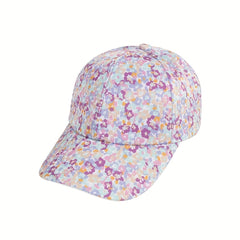 Girls Floral Baseball Cap Kids Sunshade Peaked Cap Outdoor Activities Hat