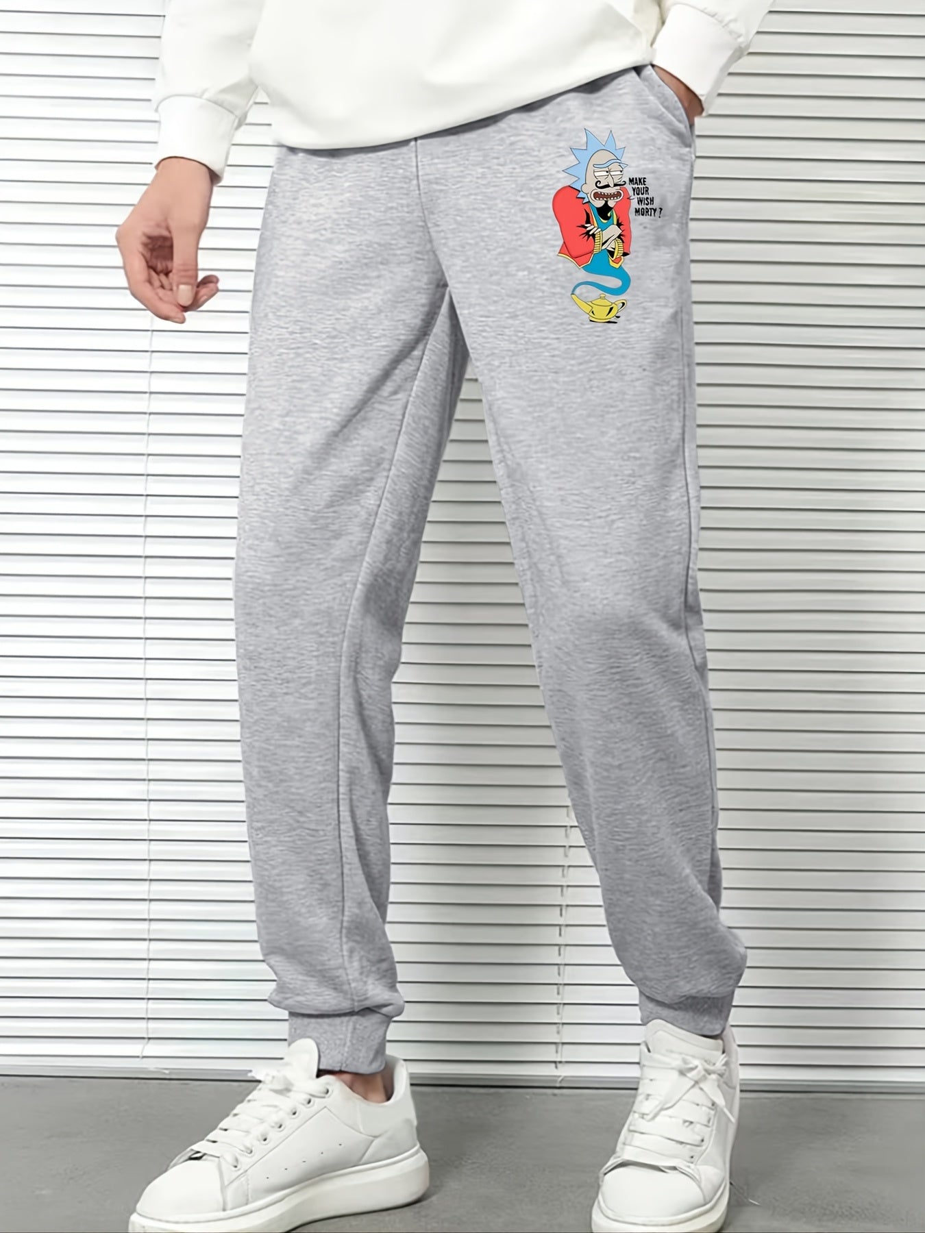 Cartoon Print Men's Loose Casual Sweatpants