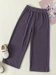 Girls Loose Trousers Elastic Waist Wide Leg Pants Kids Clothes
