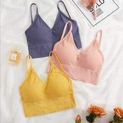3pcs Ribbed Cami Crop Tops with Criss Cross Back Cut Out