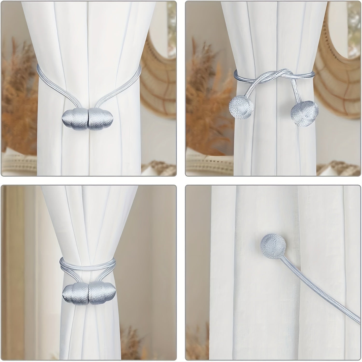 2pcs Magnetic Curtain Tieback Modern Curtain Holdback
