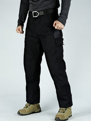 Men's Block Straight Leg Cargo Pants Loose Casual Outdoor Pants