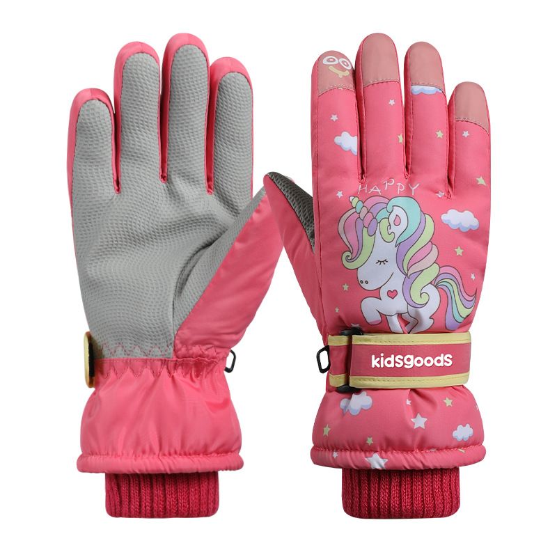 Girls Ski Gloves - Warm, Non Slip, Touch Screen - Outdoor Sports