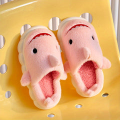 Shark Cartoon Slipper Fluffy Warm Non-slip Indoor Shoes