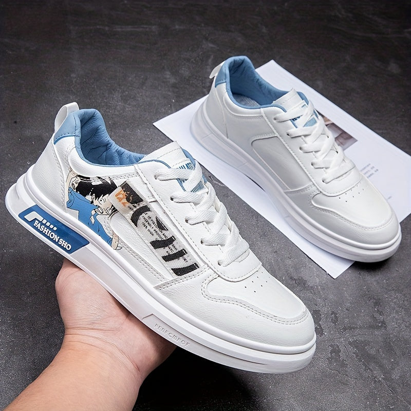 Men's Anime Print Skate Shoes Wear resistant Non Slip Sneakers Men's Footwear