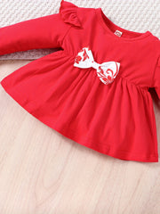 2pcs Baby Girls Ruffles T Shirt & Floral Print Pants Set