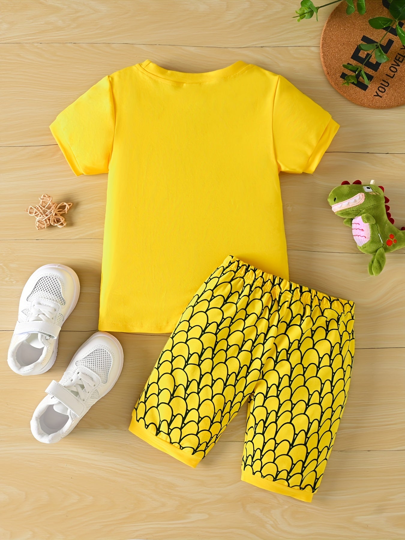 Boys Dinosaur Print T-shirt & Shorts Set