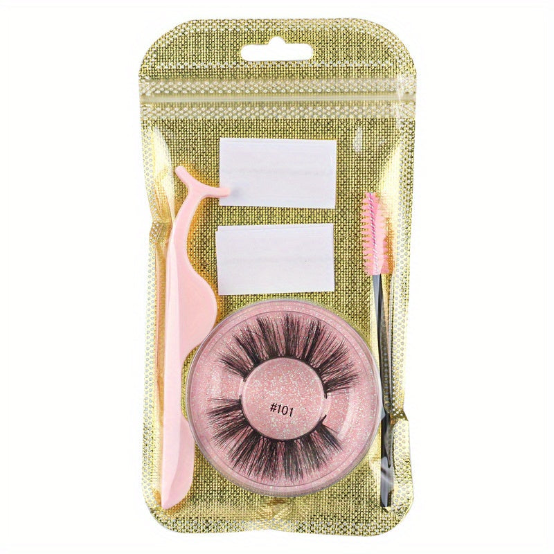 Reusable Self Adhesive Wispy Natural Eyelashes with Applicator