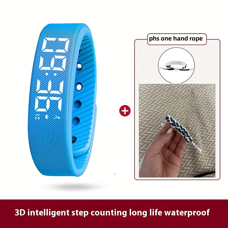 Unisex Sports USB Electronic Watch - Pedometer & Alarm Clock