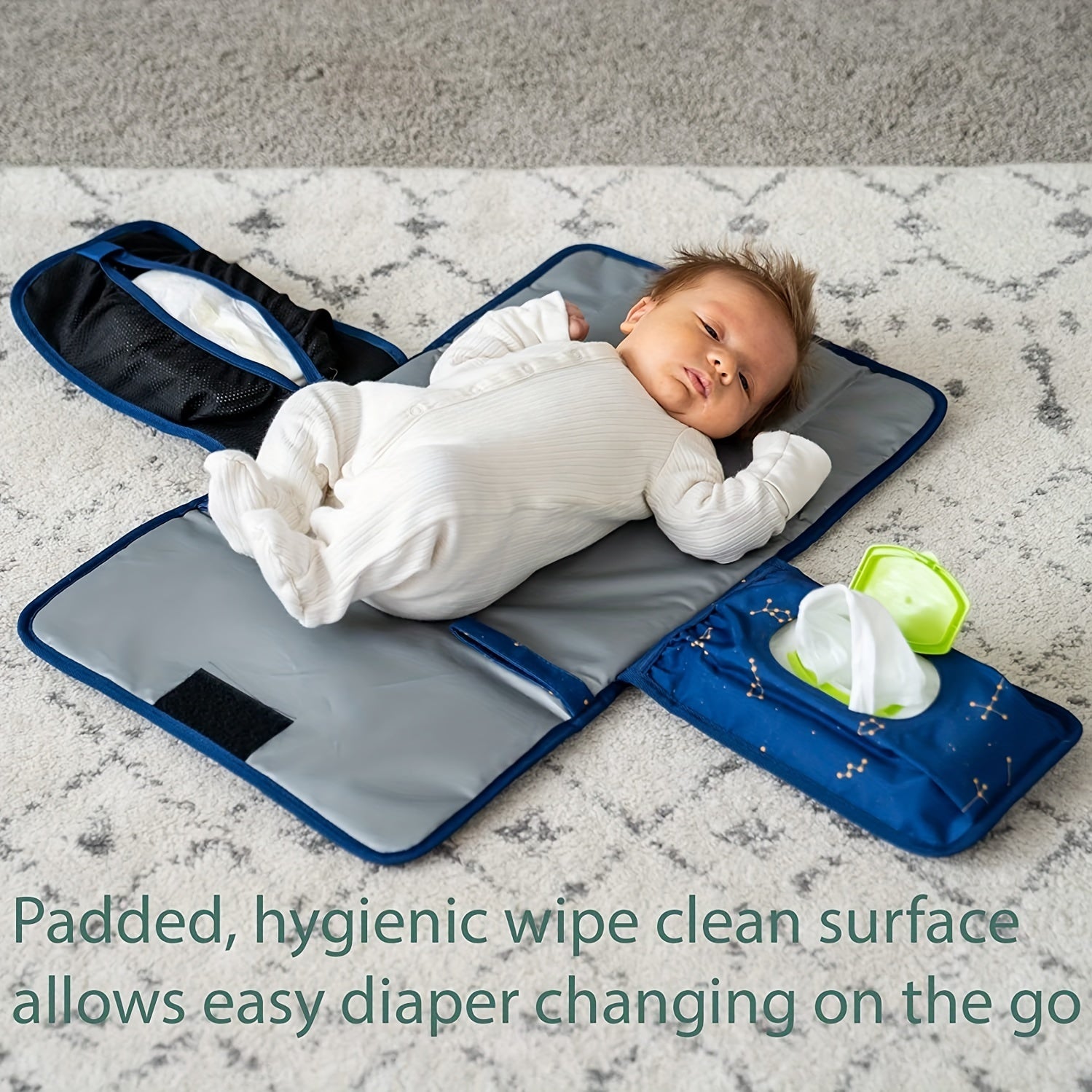 Stylish Star Pattern Baby Changing Pad for On-the-Go Diaper Changes