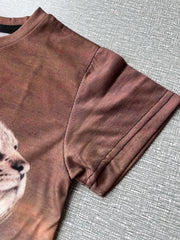 Kids 3D Kitty Graphic T-shirt Short Sleeve Tee for Boys and Girls