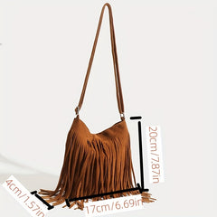 Vintage Tassel Fringe Crossbody Bag Ethnic Style Shoulder Bag