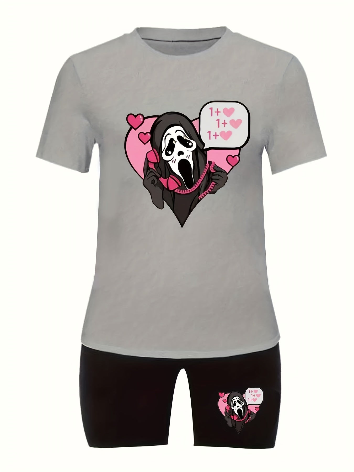 Skull & Letter Print 2 Piece Set