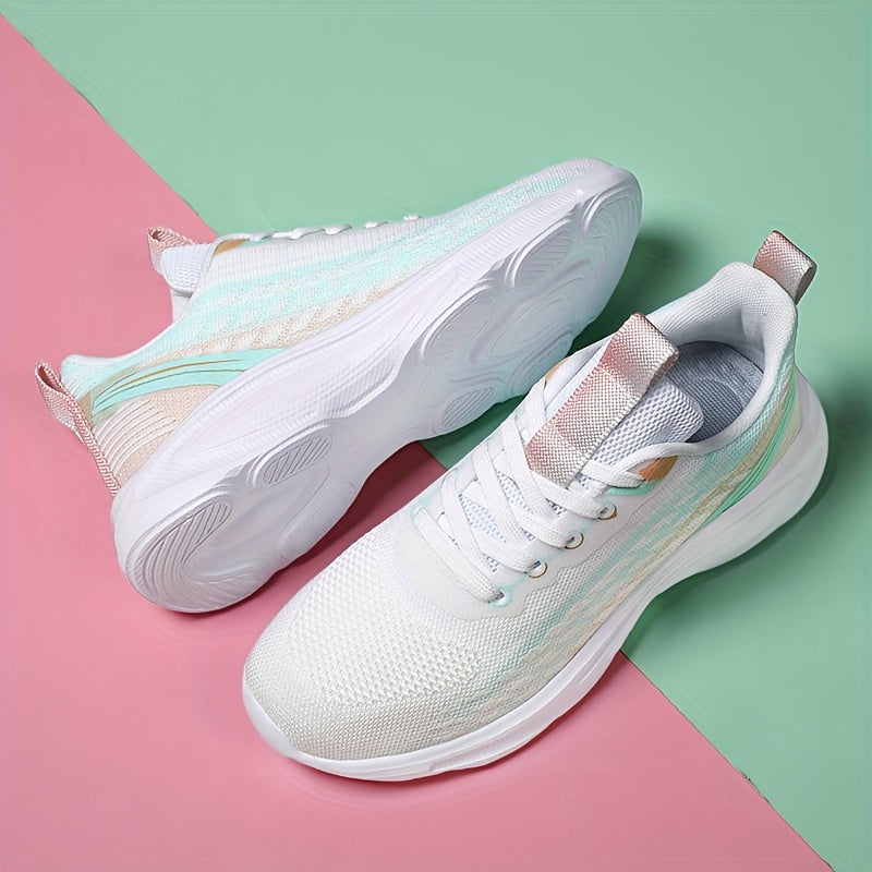 Women's Gradient Soft Running Shoes Non Slip Breathable Sneakers