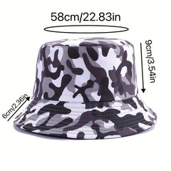 Cartoon Mushroom Print Bucket Hat Lightweight Reversible Fisherman Cap