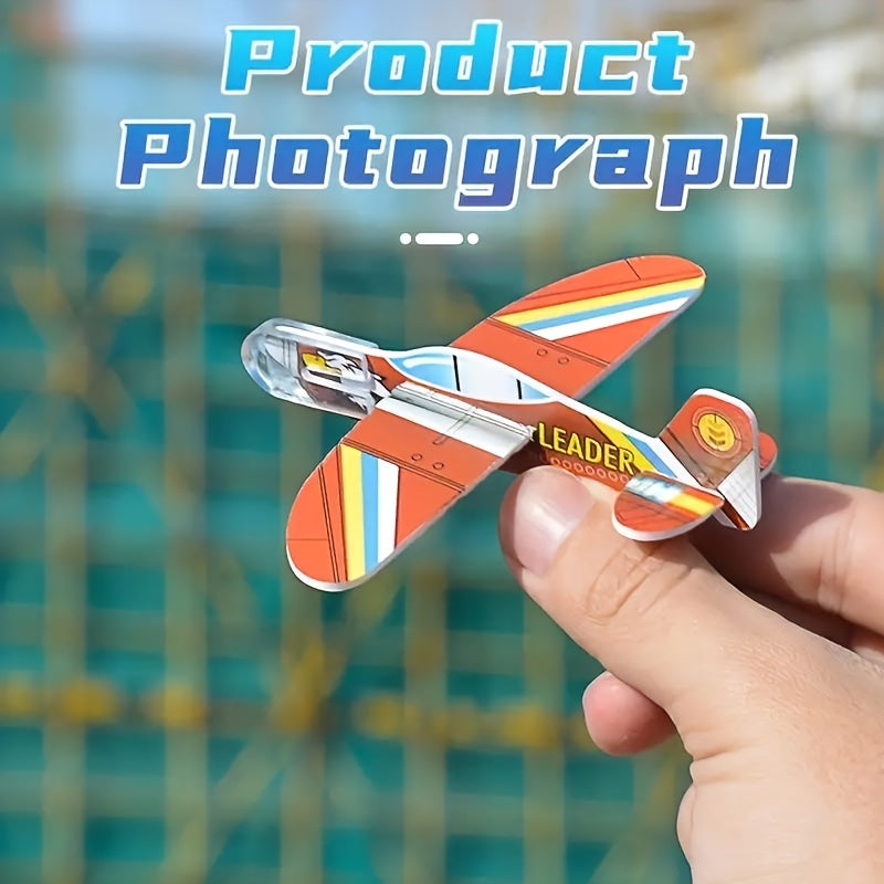 50pcs Foam Glider Paper Airplane Playset for Parties Classroom Prizes