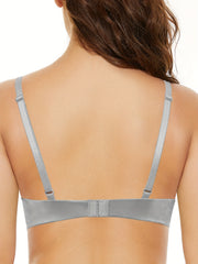 Rhinestone Padded Underwire Push Up T Shirt Bra