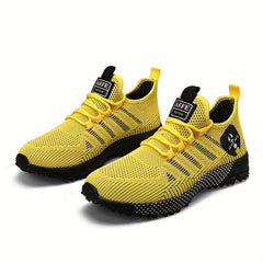 Men's Breathable Running Shoes Soft Sole Sneakers Lace Up