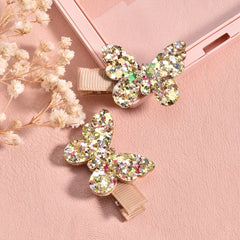 Girls Glitter Butterfly Hair Clip Set - Party Princess Hair Accessories