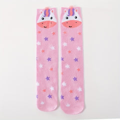 Teen's Animal Pattern Striped Knee High Socks - Comfy Long Stockings
