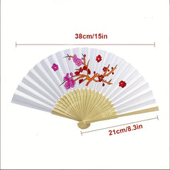 Solid Folding Dance Paper Hand Fan Wedding Party DIY Favors