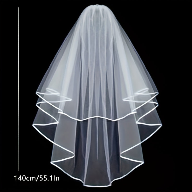 Bridal Set w/ Shoulder Strap, Garter, Patch & Veil