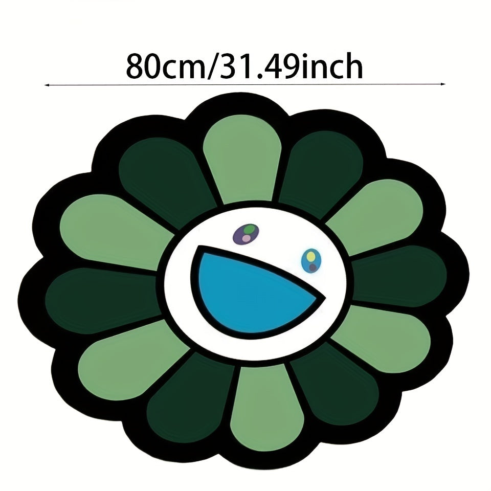 Sunflower Round Floor Mat Rug Non-slip Door Mat Indoor