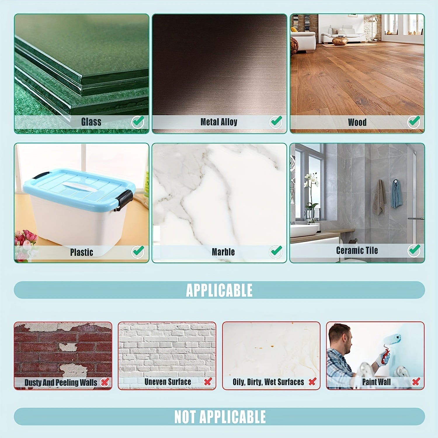 30pcs 1.98x10.16cm Hook and Loop Tape Self-Adhesive Strips