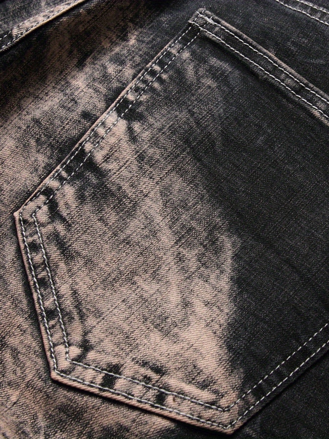 Tie Dye Regular Jeans Men's Street Style Denim Pants