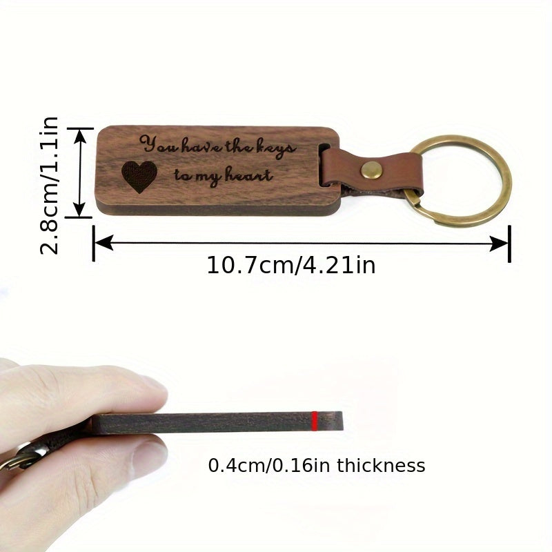 Walnut Keychain Keyring Creative Pendant Ornament Bag Wallet Gift