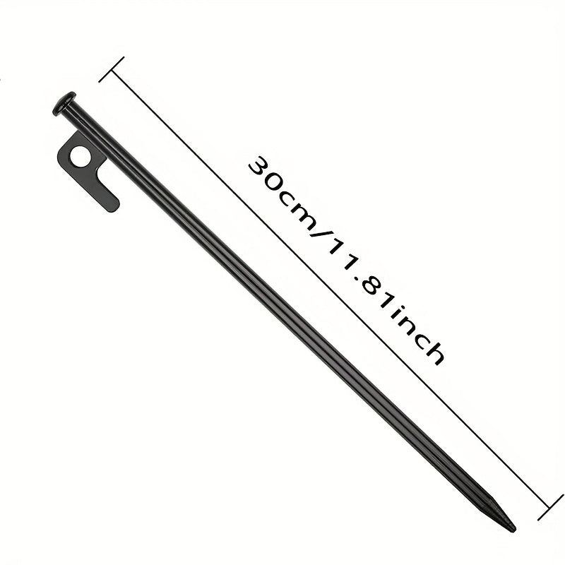 8pcs 12 Inch Steel Tent Stakes for Unbreakable Camping